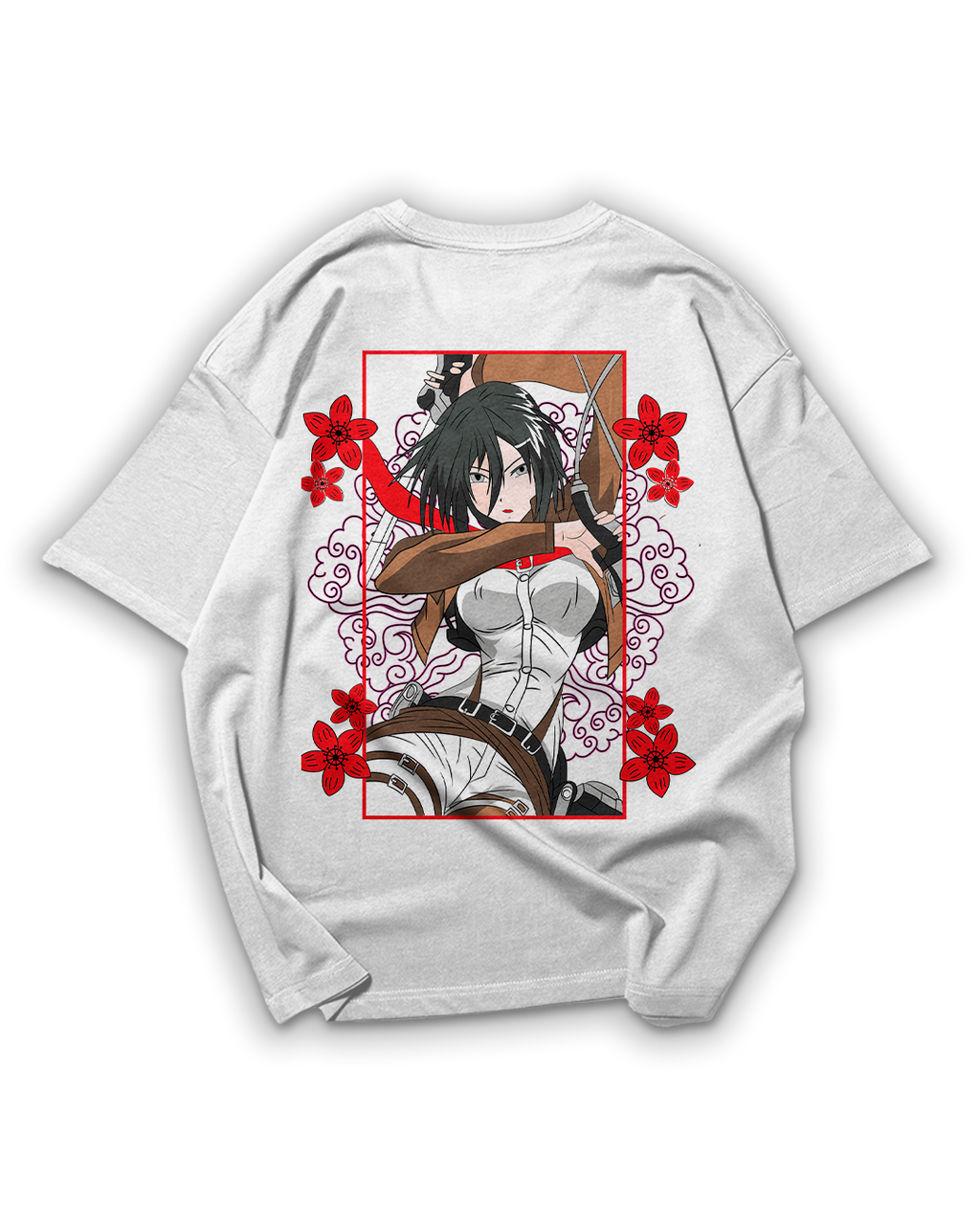 Camiseta Oversize: Mikasa Ackerman - Attack on Titan