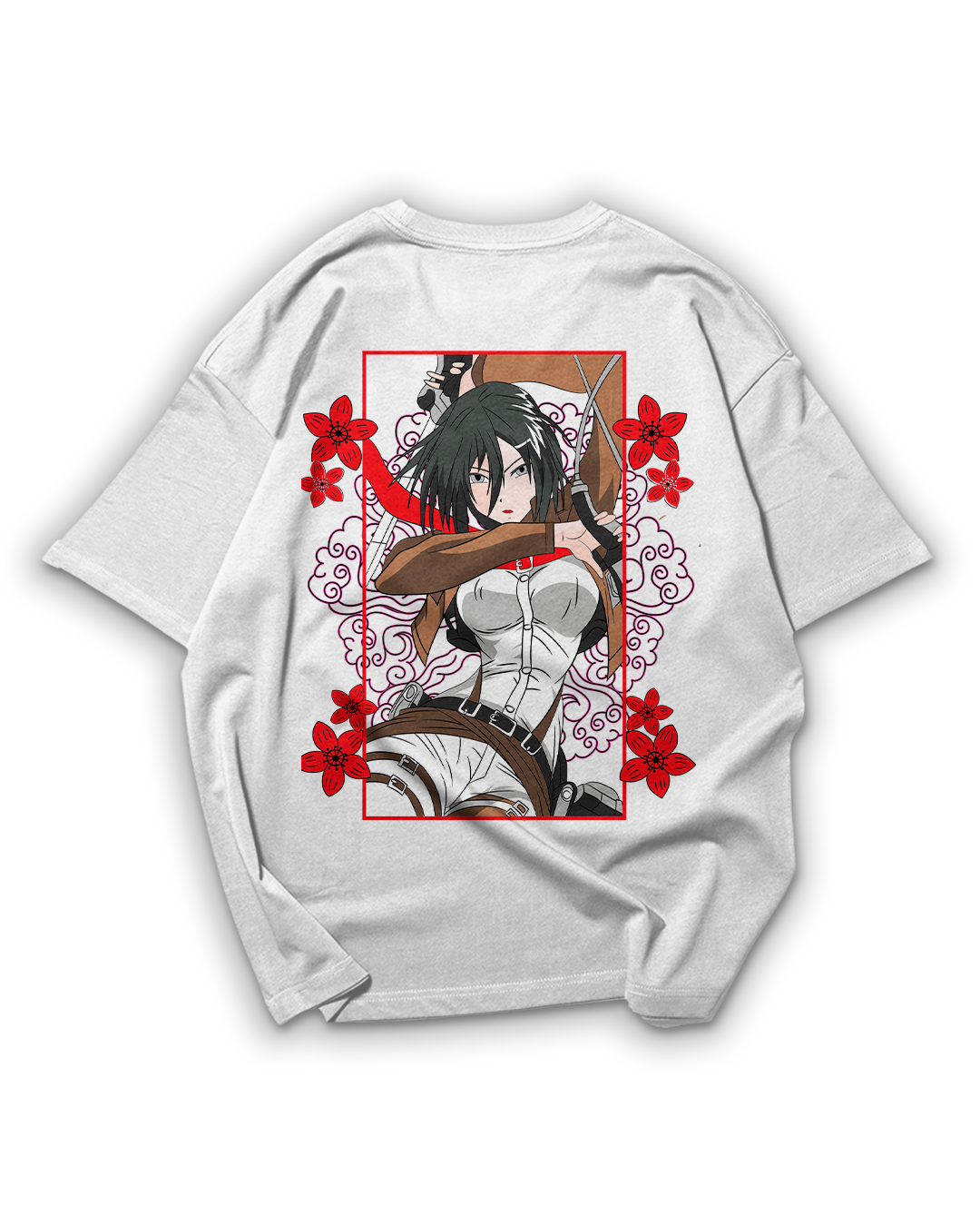 Camiseta Oversize: Mikasa Ackerman - Attack on Titan