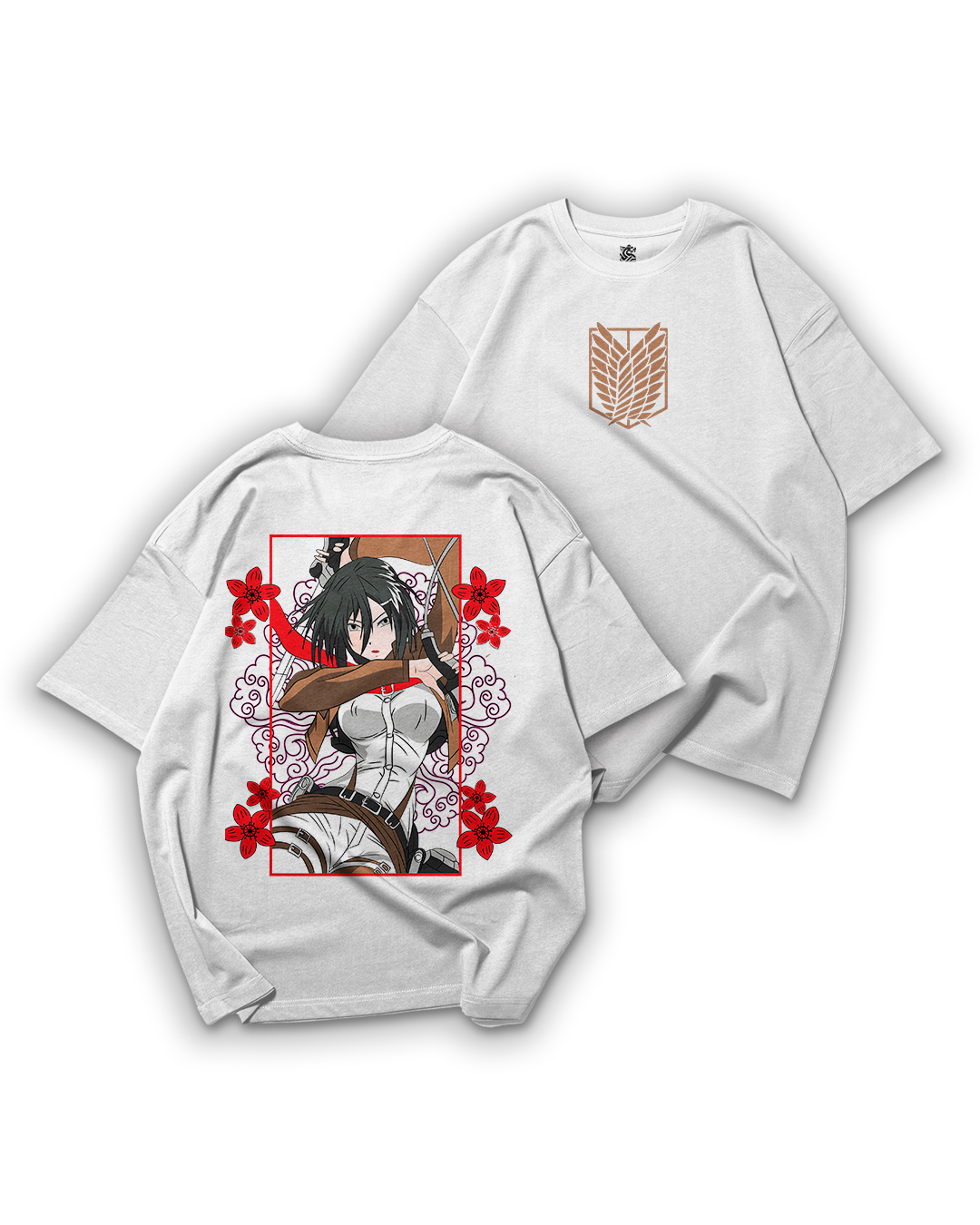 Camiseta Oversize: Mikasa Ackerman - Attack on Titan