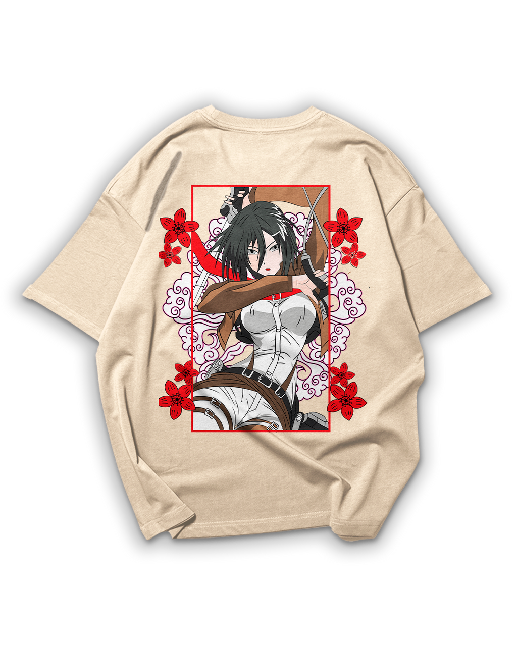 Camiseta Oversize: Mikasa Ackerman - Attack on Titan