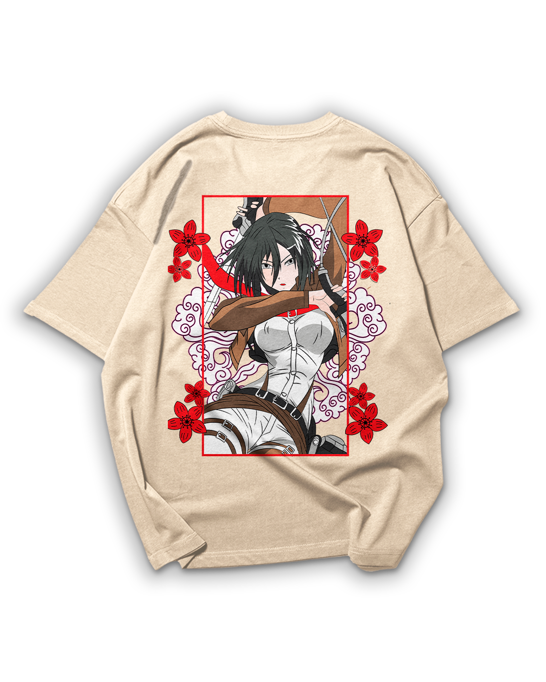 Camiseta Oversize: Mikasa Ackerman - Attack on Titan