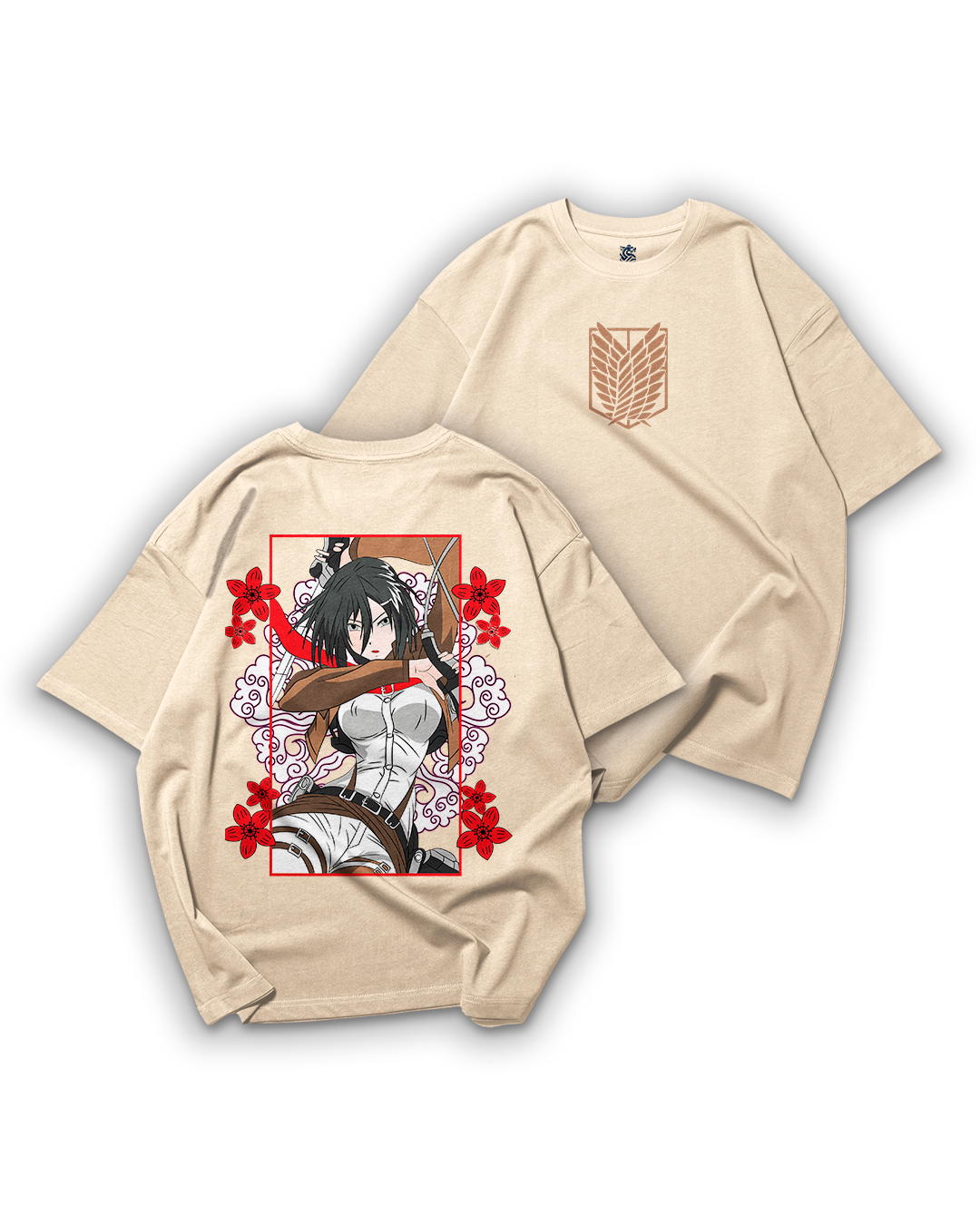 Camiseta Oversize: Mikasa Ackerman - Attack on Titan