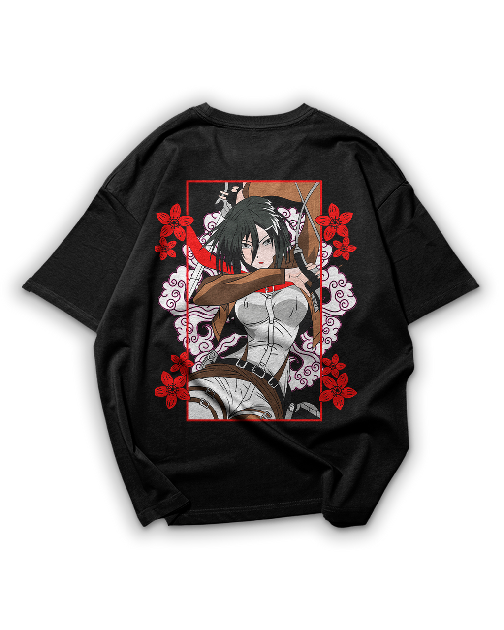 Camiseta Oversize: Mikasa Ackerman - Attack on Titan